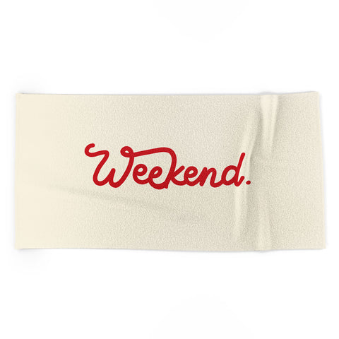Urban Wild Studio weekend in red Beach Towel