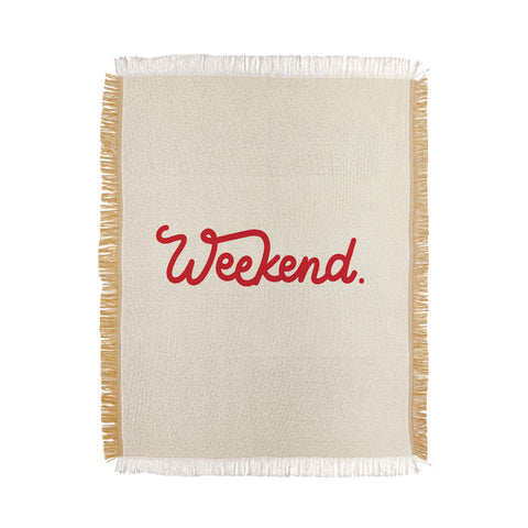 Urban Wild Studio weekend in red Throw Blanket