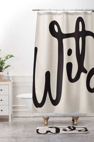 Urban Wild Studio Wild Abstract Shower Curtain And Mat