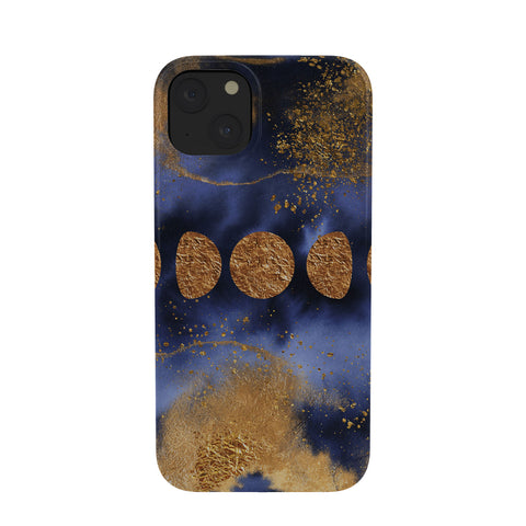 UtArt Blue And Gold Moon Marble Space Landscape Phone Case