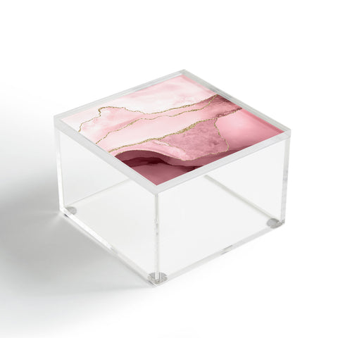 UtArt Blush Marble Art Landscape Acrylic Box