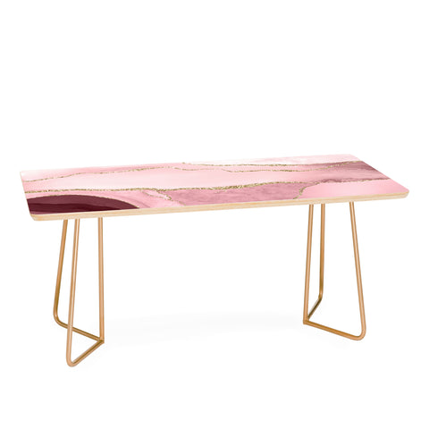 UtArt Blush Marble Art Landscape Coffee Table