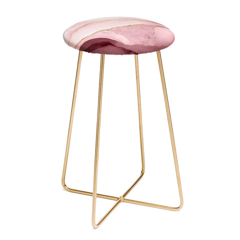 UtArt Blush Marble Art Landscape Counter Stool