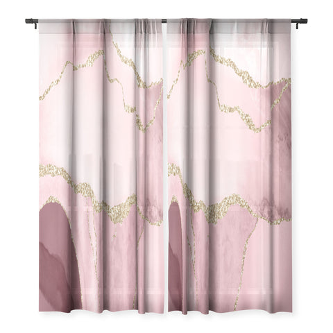 UtArt Blush Marble Art Landscape Sheer Non Repeat