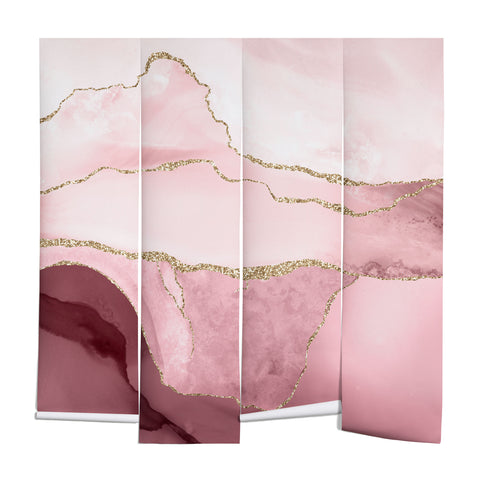 UtArt Blush Marble Art Landscape Wall Mural