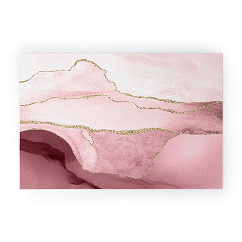 UtArt Blush Marble Art Landscape Welcome Mat