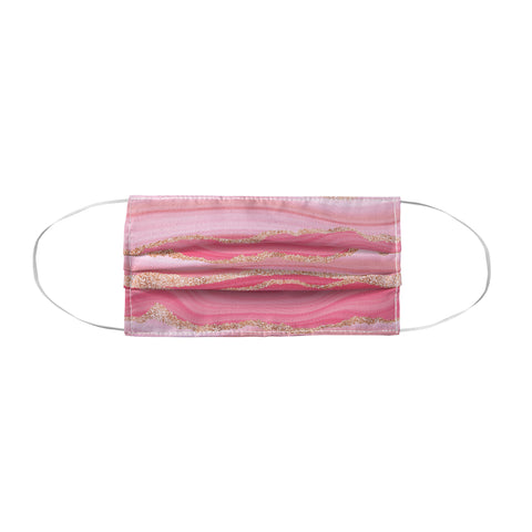 UtArt Blush Pink And Gold Marble Stripes Face Mask