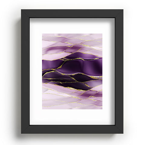 UtArt Day And Night Purple Marble Landscape Recessed Framing Rectangle