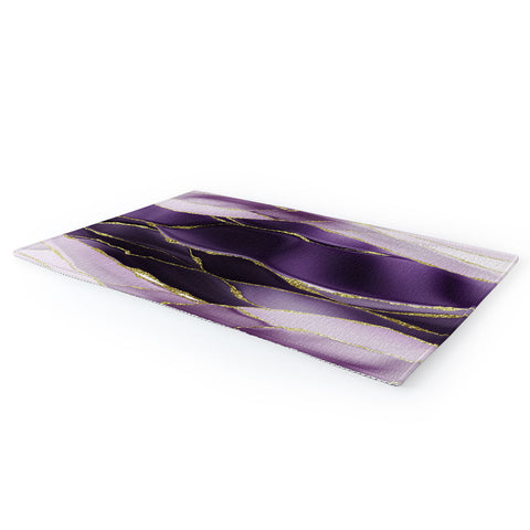 UtArt Day And Night Purple Marble Landscape Area Rug