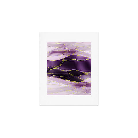 UtArt Day And Night Purple Marble Landscape Art Print