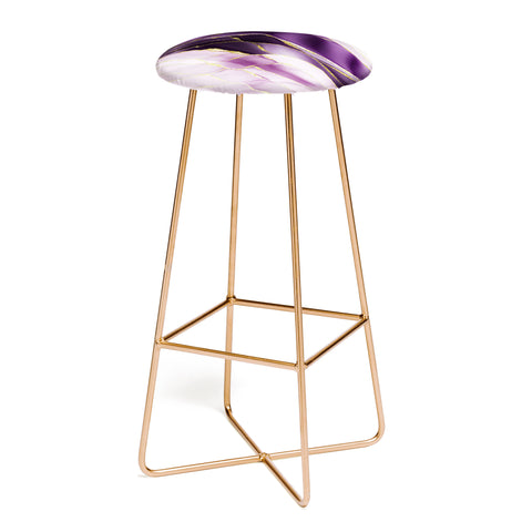 UtArt Day And Night Purple Marble Landscape Bar Stool