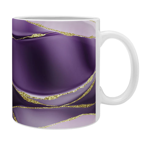 UtArt Day And Night Purple Marble Landscape Coffee Mug
