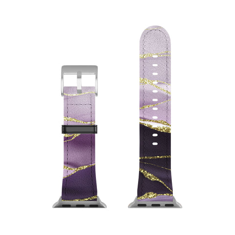 UtArt Day And Night Purple Marble Landscape Apple Watch Band