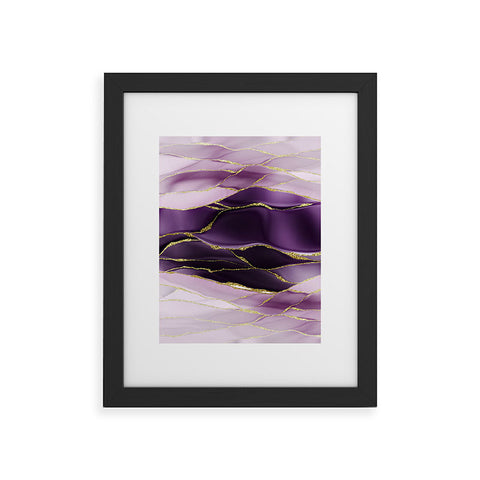 UtArt Day And Night Purple Marble Landscape Framed Art Print