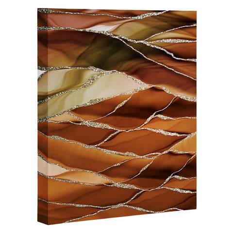 UtArt Desert Hot Copper Marble Landscapes Art Canvas