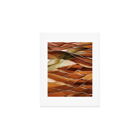 UtArt Desert Hot Copper Marble Landscapes Art Print