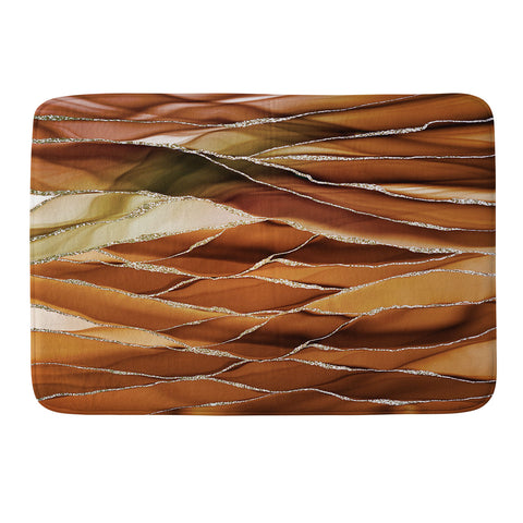UtArt Desert Hot Copper Marble Landscapes Memory Foam Bath Mat