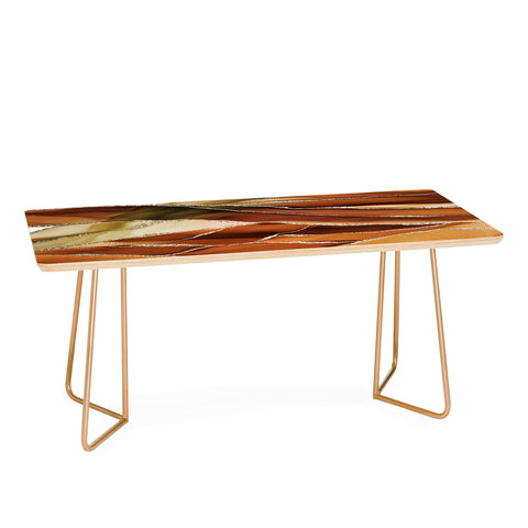 UtArt Desert Hot Copper Marble Landscapes Coffee Table