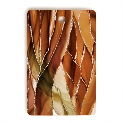 UtArt Desert Hot Copper Marble Landscapes Cutting Board Rectangle