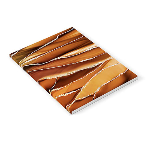 UtArt Desert Hot Copper Marble Landscapes Notebook