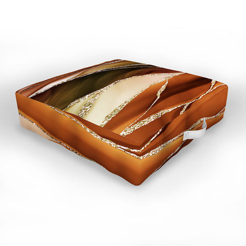 UtArt Desert Hot Copper Marble Landscapes Outdoor Floor Cushion