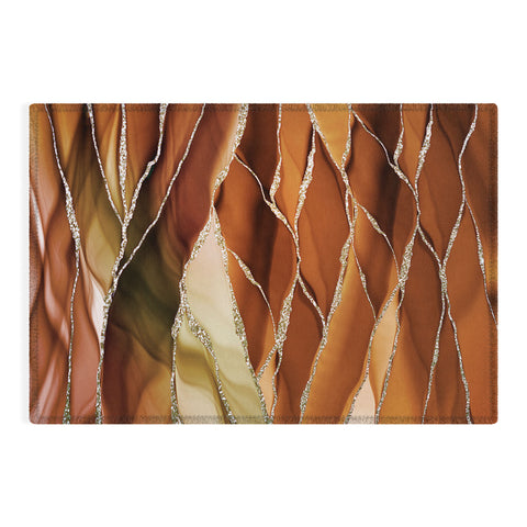 UtArt Desert Hot Copper Marble Landscapes Outdoor Rug