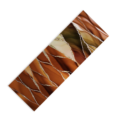 UtArt Desert Hot Copper Marble Landscapes Yoga Mat