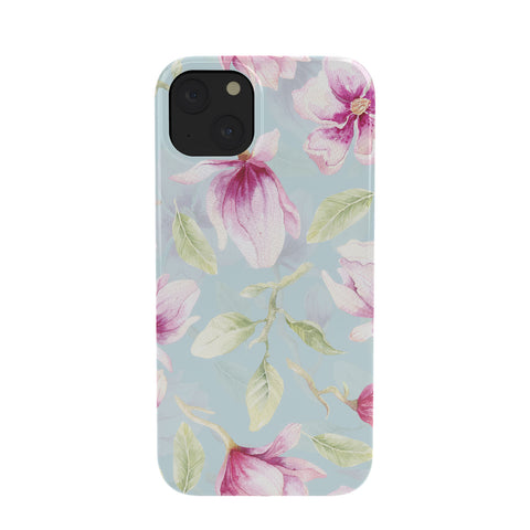 UtArt Hygge Hand Painted Watercolor Magnolia Blossoms Phone Case