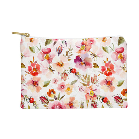 UtArt Hygge Watercolor Midsummer Dogroses Pattern Pouch