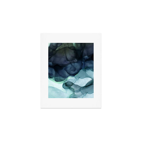 UtArt Night Blue Flowing Art Art Print