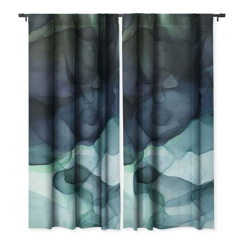 UtArt Night Blue Flowing Art Blackout Non Repeat