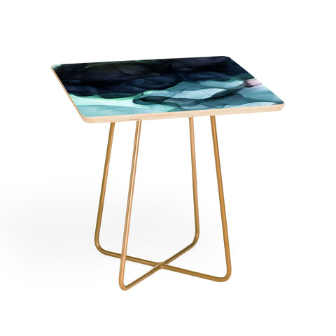 UtArt Night Blue Flowing Art Side Table