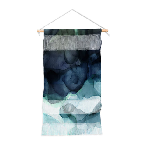 UtArt Night Blue Flowing Art Wall Hanging Portrait