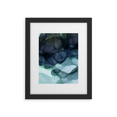 UtArt Night Blue Flowing Art Framed Art Print