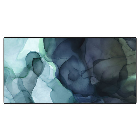 UtArt Night Blue Flowing Art Desk Mat