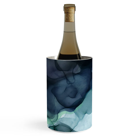 UtArt Night Blue Flowing Art Wine Chiller