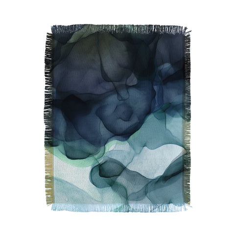 UtArt Night Blue Flowing Art Throw Blanket