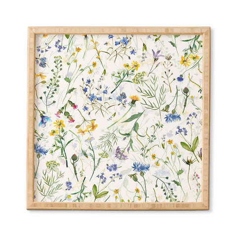 UtArt Scandinavian Midsummer Blue Framed Wall Art