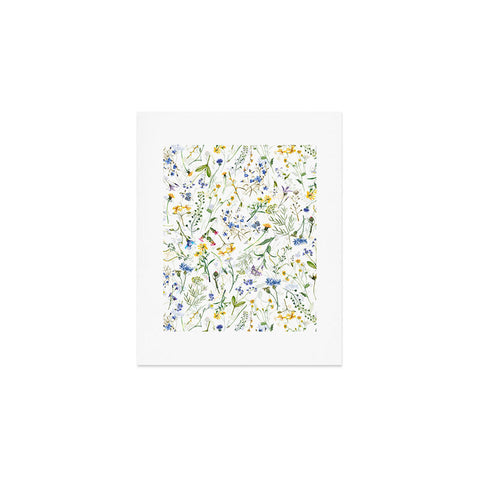 UtArt Scandinavian Midsummer Blue Art Print