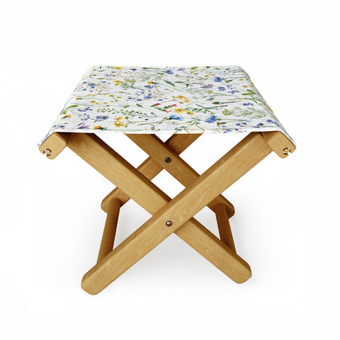 UtArt Scandinavian Midsummer Blue Folding Stool