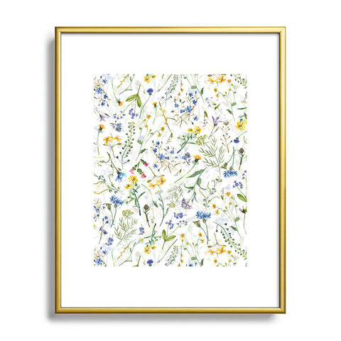 UtArt Scandinavian Midsummer Blue Metal Framed Art Print