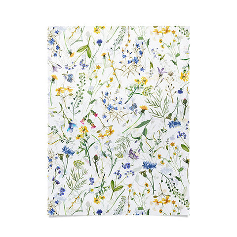 UtArt Scandinavian Midsummer Blue Poster