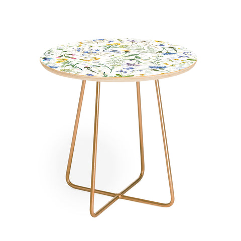 UtArt Scandinavian Midsummer Blue Round Side Table