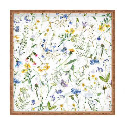 UtArt Scandinavian Midsummer Blue Square Tray
