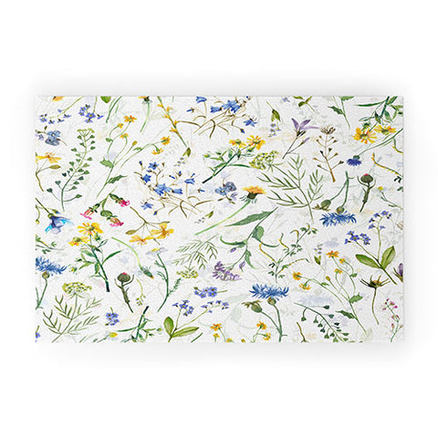 UtArt Scandinavian Midsummer Blue Welcome Mat