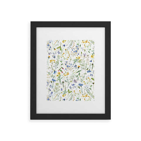 UtArt Scandinavian Midsummer Blue Framed Art Print
