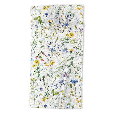 UtArt Scandinavian Midsummer Blue Beach Towel