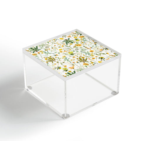 UtArt Scandinavian Yellow Wildflower Acrylic Box