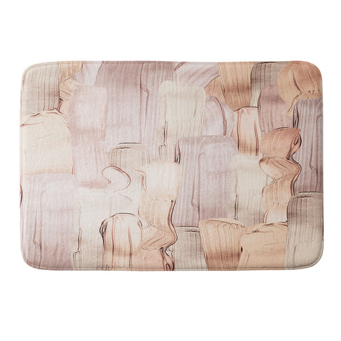 UtArt Shiny Metal Copper Hand Drawn Memory Foam Bath Mat