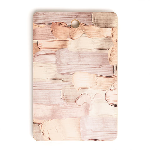 UtArt Shiny Metal Copper Hand Drawn Cutting Board Rectangle